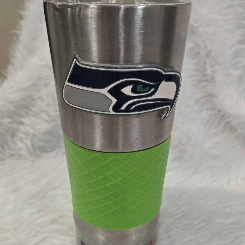 NFL Seattle‎ Seahawks Stainless Steel Tumbler/Cup - Green and Silver